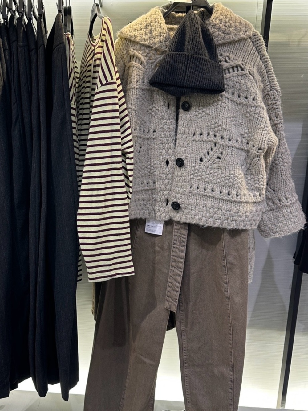 BOGO: Cozy Knit Sherpa Collar Jacket - Light Gray
